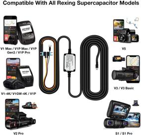 img 3 attached to 🔌 Smart Hardwire Kit with Mini-USB Port for Enhanced Performance and Compatibility with Rexing Supercapacitor Models - V1-4K, V1P, V3, V2 Pro, V5, S1 Series, V1P Pro Series, Max Series Dash Cams, etc