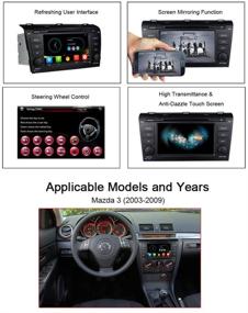 img 3 attached to 🚗 HD Touch Screen Car Stereo Navigation DVD Player Double Din for Mazda 3 2004-2009 | Multimedia Head Unit with GPS, Bluetooth, and Auto Audio Integration