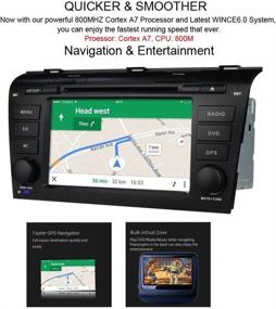 img 2 attached to 🚗 HD Touch Screen Car Stereo Navigation DVD Player Double Din for Mazda 3 2004-2009 | Multimedia Head Unit with GPS, Bluetooth, and Auto Audio Integration