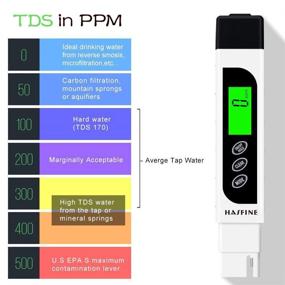 img 1 attached to Newest】TDS HASFINE Professional Temperature 0-9999 Ppm