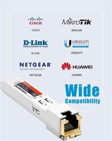 img 1 attached to SFP+ to RJ45 Copper Module - High-Speed 10GBase-T Plus Transceiver for Cisco SFP-10G-T-S, Ubiquiti, Netgear, Supermicro, QNAP, Broadcom, MikroTik S+RJ10, Avago - Up to 30m Reach