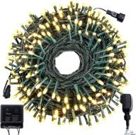 🎄 cosfly outdoor christmas string lights: 105 ft with 300 leds, ul certificated fairy twinkle tree lights - ideal for garden, halloween, party, wedding decorations (warm white) logo