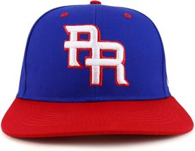 img 2 attached to Trendy Apparel Shop PR 3D Embroidered Flatbill Snapback Cap with Puerto Rico Flag: Embrace Style and Patriotism!