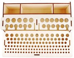 img 1 attached to Кожаный держатель инструментов - деревянный ящик-органайзер для хранения кожаных инструментов - полка для кожаных инструментов NW (104)