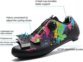 img 1 attached to Santic Cycling Riding Buckle Roadway Men's Shoes in Athletic