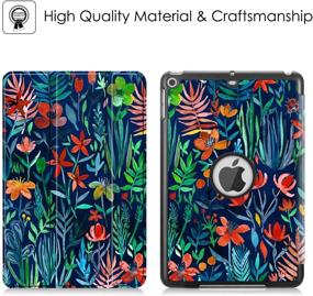 img 2 attached to Fintie SlimShell Case for iPad Mini 5 2019 - Lightweight Smart Stand Protective Cover with Auto Sleep/Wake - Jungle Night Design