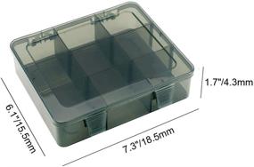 img 3 attached to 🗃️ Enhanced 9-Grids Plastic Organizer Box with Dividers | Craft and Jewelry Organizer | Small Parts Container with Dividers for Beads, Earrings, Rings, Buttons, and More…