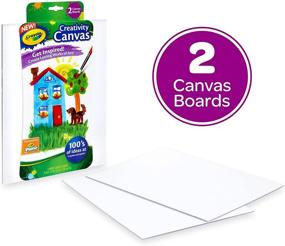 img 3 attached to Crayola Paint Canvas Set: 2 White 8x11 Painting Supplies - Unleash Your Creativity!