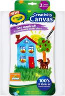 crayola paint canvas set: 2 white 8x11 painting supplies - unleash your creativity! logo