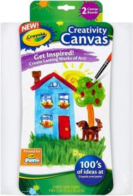 img 4 attached to Crayola Paint Canvas Set: 2 White 8x11 Painting Supplies - Unleash Your Creativity!