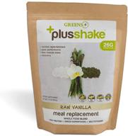 ultimate greens+ plusshake: ванильный сывороточный протеин и органическая смесь зеленых суперфудов - кормление травой - 27 г - 1,5 фунтовый мешок логотип