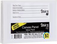 🖌️ diverse art and painting projects canvas: darice canvas panel board, 5” x 7”, pack of 5 logo