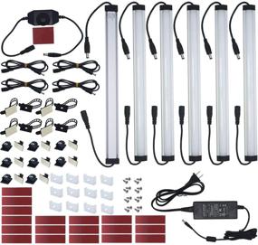 img 4 attached to 🔆 Litever Kitchen Under Cabinet LED Lighting Kit - Plug-in/Wired, Super Bright, 6PCS 12 Inches Light Bars, Daylight White, 31W 2000 Lumen - Ideal for Kitchen Cabinet Counter Shelf! (6 Bars Kit-5000K)