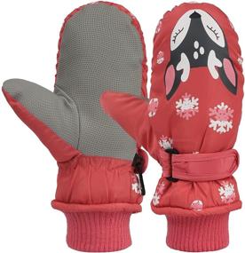 img 4 attached to Утепленные водонепроницаемые варежки Thinsulate для зимы: неотъемлемые аксессуары для девочек на холодную погоду.