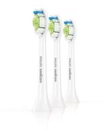 3-pack of genuine diamondclean replacement toothbrush heads by philips sonicare - white, hx6063/64 logo