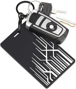 img 1 attached to 🔑 Tesla Model 3, Model Y Silicone Key Card Holder & Key Chain: Secure and Stylish Accessory