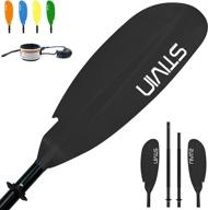 🚣 stivin adjustable kayak paddle 4-piece aluminum shaft with floating pp blade, free leash, comfort non-slip grip, 91.7-inch lightweight paddles for kayaking, fishing, canoeing, touring, recreation - available in 5 colors logo