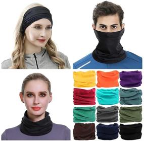 img 3 attached to 🧣 VANCROWN Headband Neck Gaiter Head Wrap Headwear Face Mask Magic Scarf Bandana Unisex