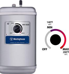 img 2 attached to 🚰 Convenient Westinghouse Instant Hot Water Dispenser with Brushed Nickel Faucet - Enjoy Easy Access to Hot Water Instantly!