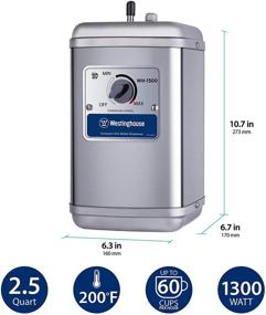 img 3 attached to 🚰 Convenient Westinghouse Instant Hot Water Dispenser with Brushed Nickel Faucet - Enjoy Easy Access to Hot Water Instantly!