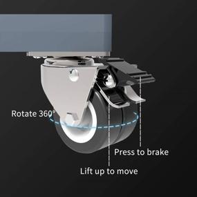 img 3 attached to Adjustable Mini Fridge and Washing Machine Pedestal Stand - Multi-functional, Portable Appliance Dolly on Locking Wheels, Double Tube Square Design in Grey
