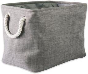 img 4 attached to 📦 DII CAMZ37078 5568 Collapsible Large Gray Polyester Storage Bin: Variegated Design for Convenient Organization