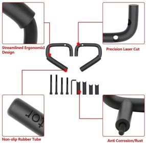 img 1 attached to 🚙 Premium Front Grab Handles for Jeep Wrangler JK JKU 2007-2018 - Sports, Sahara, Rubicon, Freedom, Unlimited X - Easy Installation & Enhanced Compatibility