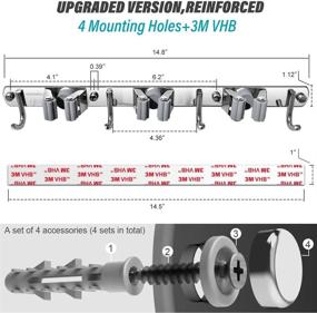 img 3 attached to 🧹 Organize Your Cleaning Essentials with the Stainless Broom Holder Adhesive Hanger