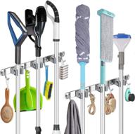 🧹 organize your cleaning essentials with the stainless broom holder adhesive hanger логотип