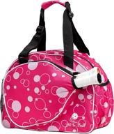 pik'le'ball women's premium pickleball bag - the original pickleball tote with water bottle holder, racquet/paddle case. accommodates more than 2 paddles. versatile athletic sling bag in pink/blue logo