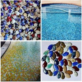 img 3 attached to 🎨 1 Pound Bulk Round Mosaic Tiles: Colorful Ceramic Pieces for DIY Crafts & Mosaic Art - 30mm