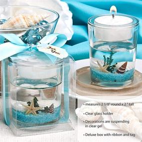 img 3 attached to FashionCraft Beach-Themed Tealight Candle Favor: Tealight Candle Holders with Tealight Candles - Ideal for Wedding Decorations, Party Favors, Home Décor - Blue (1 Pack)