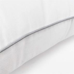 img 1 attached to 🛏️ Мягкие подушки EDOW для сна (2 шт.) - поддерживающий наполнитель из микрофибры с альтернативным полиэстеровым пером, чехол из мягкого хлопка с полировкой - стирка в машине - белые, размер Queen (20x30)