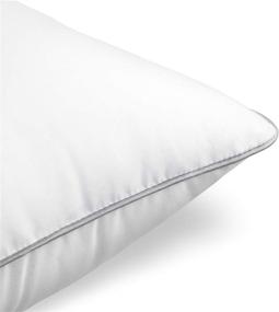 img 2 attached to 🛏️ Мягкие подушки EDOW для сна (2 шт.) - поддерживающий наполнитель из микрофибры с альтернативным полиэстеровым пером, чехол из мягкого хлопка с полировкой - стирка в машине - белые, размер Queen (20x30)