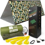 bearhard emergency tent: ultralight 2 person tube tent survival shelter with paracord and stakes логотип