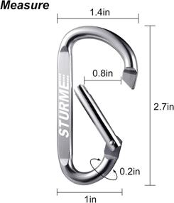 img 1 attached to 📎 STURME 20pcs 2.7" Carabiner Clip - Strong Durable Carabiner Hooks for Multiple Uses