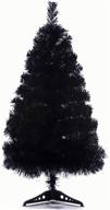 🎄 2ft unlit mini artificial black christmas tree - ideal xmas decor for home, office, school - tabletop small tree logo