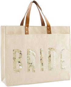 img 4 attached to 👜✨ Gold Sequin Mud Pie Handbags & Wallets for Women's Totes