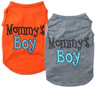 👚 yikeyo 2-pack mommy's boy dog shirt: stylish apparel for small dog boys - chihuahuas, yorkies, bulldogs, and cats логотип