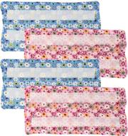 🧼 xanitize reusable wet mop pads for swiffer wet jet: washable cotton refill for eco-friendly wet floor mopping (blue & pink flower) logo