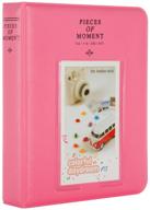 caiul [instax mini 9 photo album] compatible pieces of moment book album for films of fujiflm instax mini 7s 8 8+ 9 25 26 50s 70 90 (64 photos logo