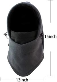 img 2 attached to ❄️ Winter Windproof Balaclava Fleece Boys' Accessories with Adjustable Fit