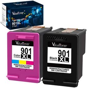 img 4 attached to 🖨️ High Yield Valuetoner Remanufactured Ink Cartridge Replacement for HP 901XL 901 XL - Compatible with Officejet 4500, J4524, J4540, J4550, J4580, J4624, J4680 Printers, 1 Black, 1 Tri-Color, 2 Pack