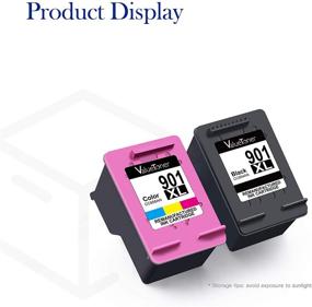 img 2 attached to 🖨️ High Yield Valuetoner Remanufactured Ink Cartridge Replacement for HP 901XL 901 XL - Compatible with Officejet 4500, J4524, J4540, J4550, J4580, J4624, J4680 Printers, 1 Black, 1 Tri-Color, 2 Pack