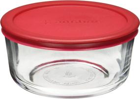 img 1 attached to 🍽️ Anchor Hocking Classic Glass Food Storage Container with Red Lid - 4 Cup Capacity: Convenient and Stylish Kitchen Organization