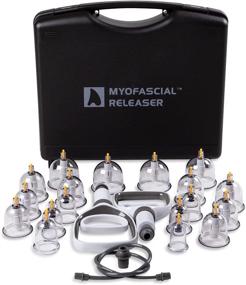 img 4 attached to 🌪️ Optimal Cupping Therapy Set by Myofascial Releaser - 18 Vacuum Cups in Various Sizes with Twin Hand Pumps and Comprehensive Cupping Guide - Massage Cupping Kit for Professional Massage Therapists