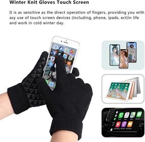 img 3 attached to 🧤 Winter Gloves for Texting with Anti-Slip Grip by Aoouzids