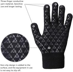 img 2 attached to 🧤 Winter Gloves for Texting with Anti-Slip Grip by Aoouzids