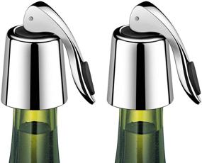 img 4 attached to ERHIRY Wine Bottle Stopper Stainless Steel: Silicone Plug, Expanding & Reusable Wine Saver - 2 PACK