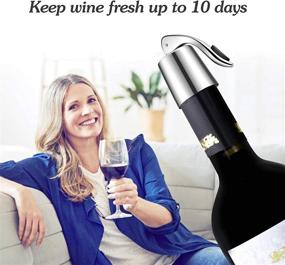 img 3 attached to ERHIRY Wine Bottle Stopper Stainless Steel: Silicone Plug, Expanding & Reusable Wine Saver - 2 PACK